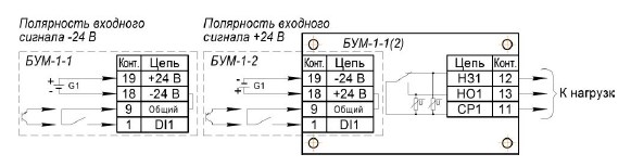 Схема подключения БУМ-1