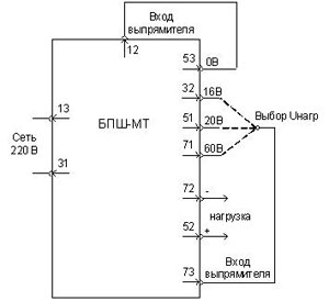 Схема подключения блока БПШ-МТ