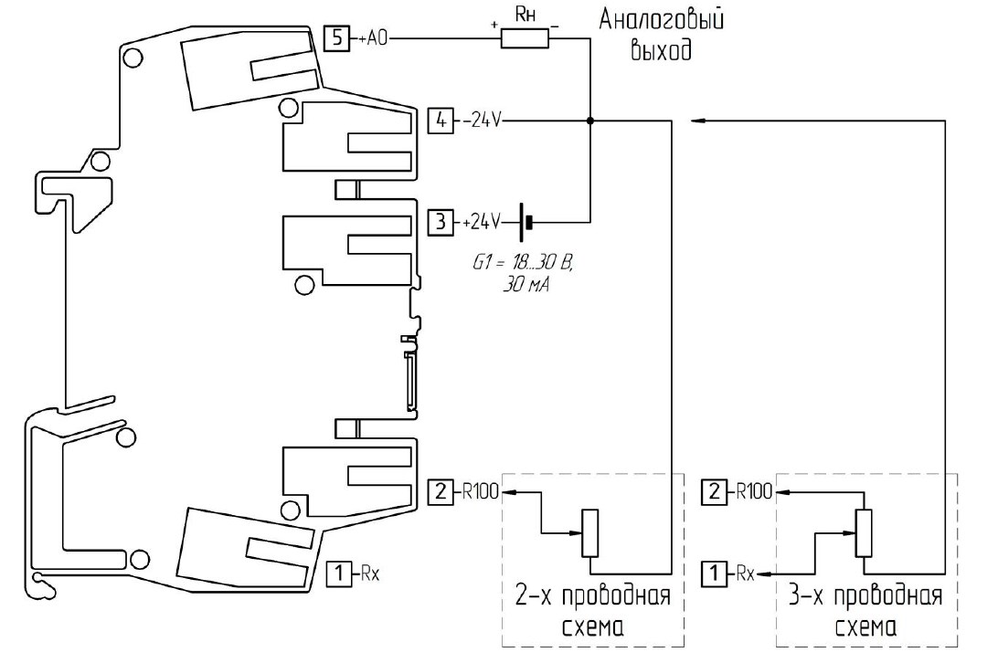 Схема внешних соединений преобразователя ППМ-645