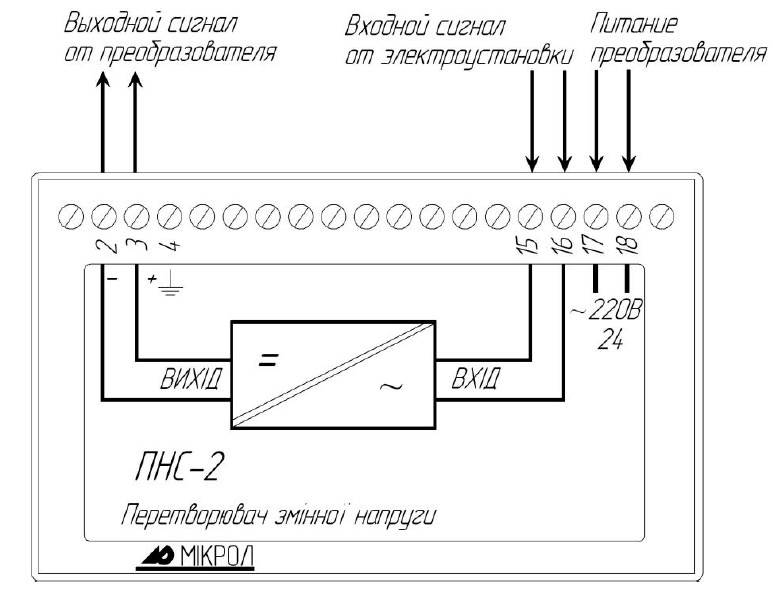 Схема внешних соединений ПНС-2