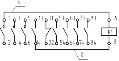 Рис.1. Электрическая схема контакторов ПМЛ-6114